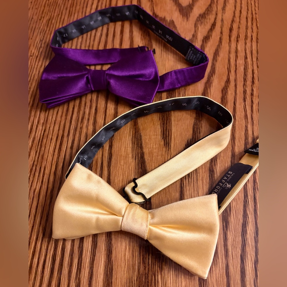 💜Purple and Gold Kids Bow Ties..